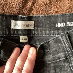 Warp + Weft black denim Tokyo skinny